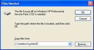 Driver Installation - Files Needed 'ksuser.dll'