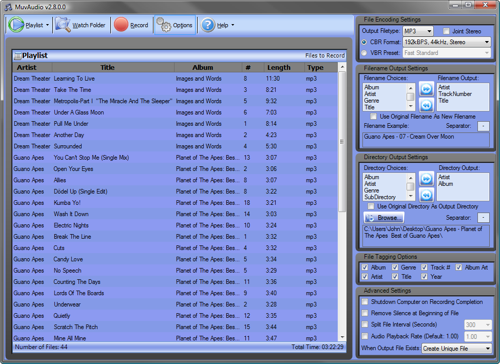 Click to see screenshot of MuvAudio Information and Download